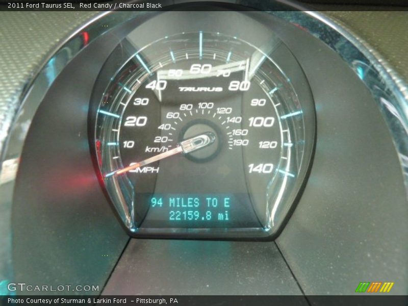 Red Candy / Charcoal Black 2011 Ford Taurus SEL