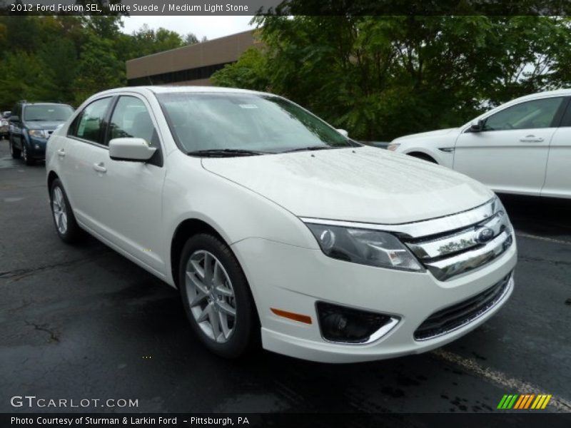 White Suede / Medium Light Stone 2012 Ford Fusion SEL