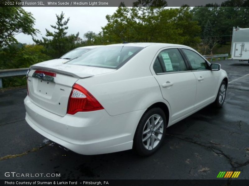 White Suede / Medium Light Stone 2012 Ford Fusion SEL