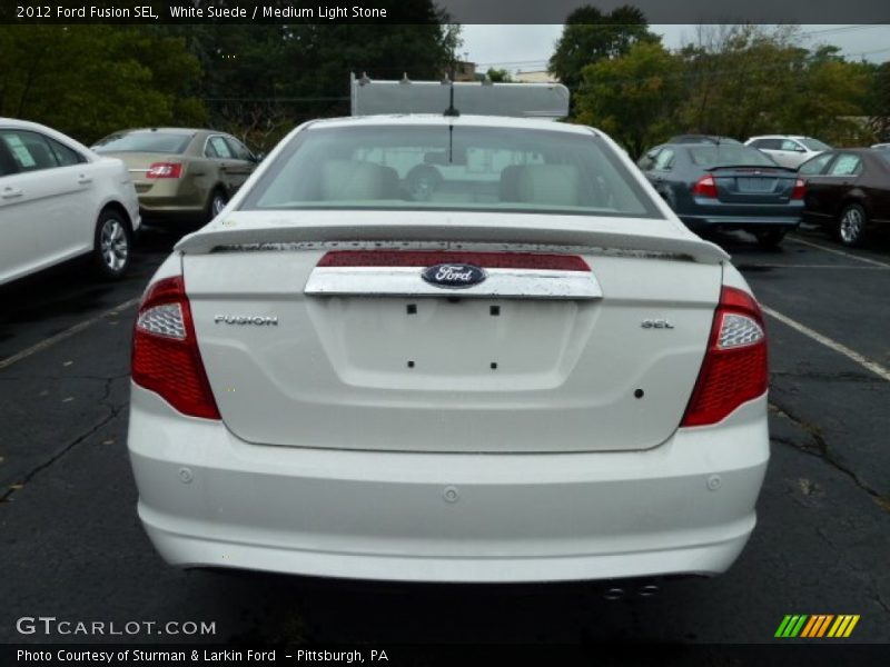 White Suede / Medium Light Stone 2012 Ford Fusion SEL