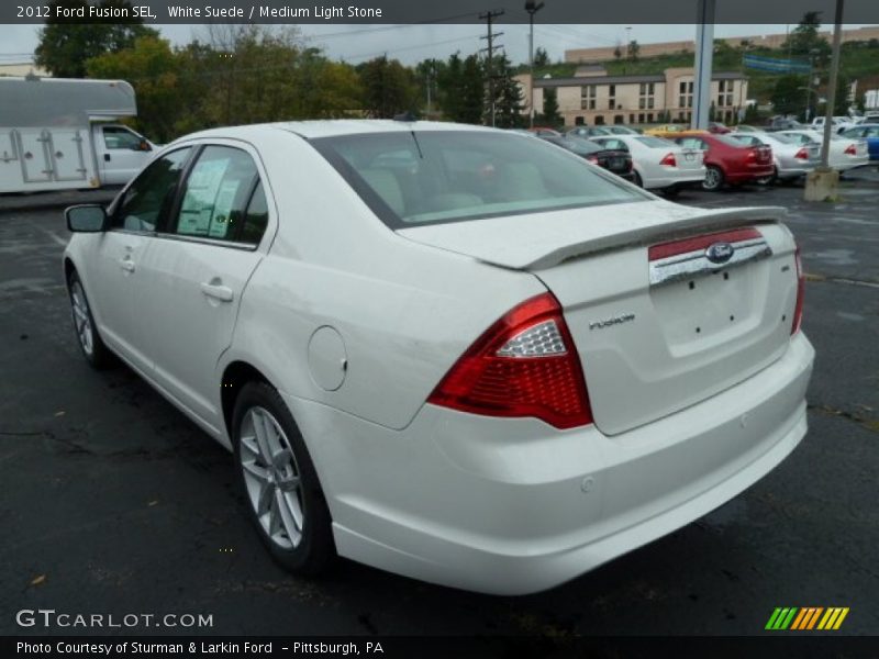 White Suede / Medium Light Stone 2012 Ford Fusion SEL