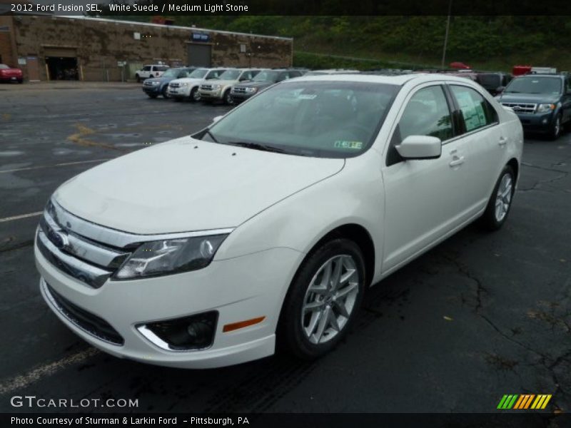 White Suede / Medium Light Stone 2012 Ford Fusion SEL