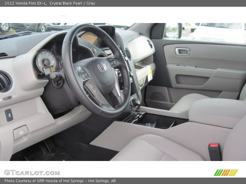 Crystal Black Pearl / Gray 2012 Honda Pilot EX-L