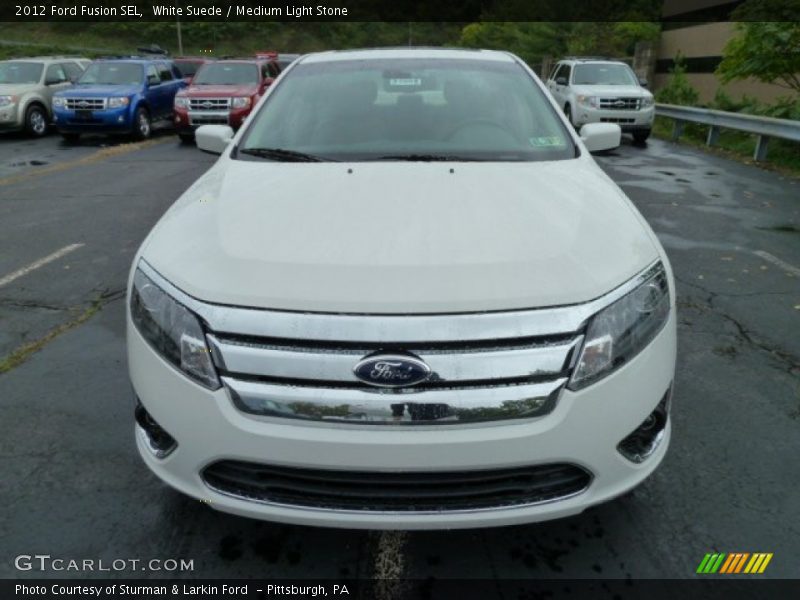 White Suede / Medium Light Stone 2012 Ford Fusion SEL