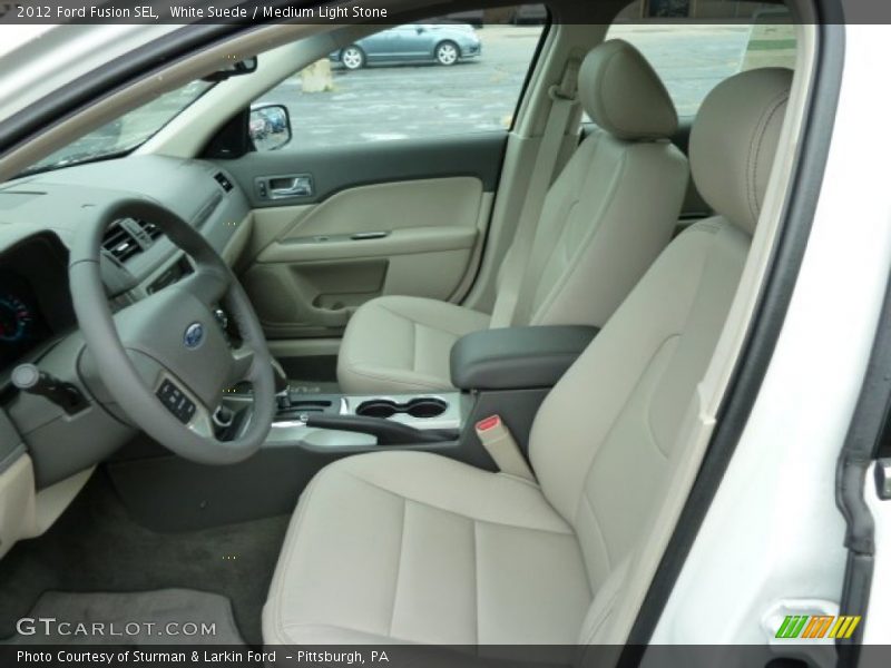 White Suede / Medium Light Stone 2012 Ford Fusion SEL