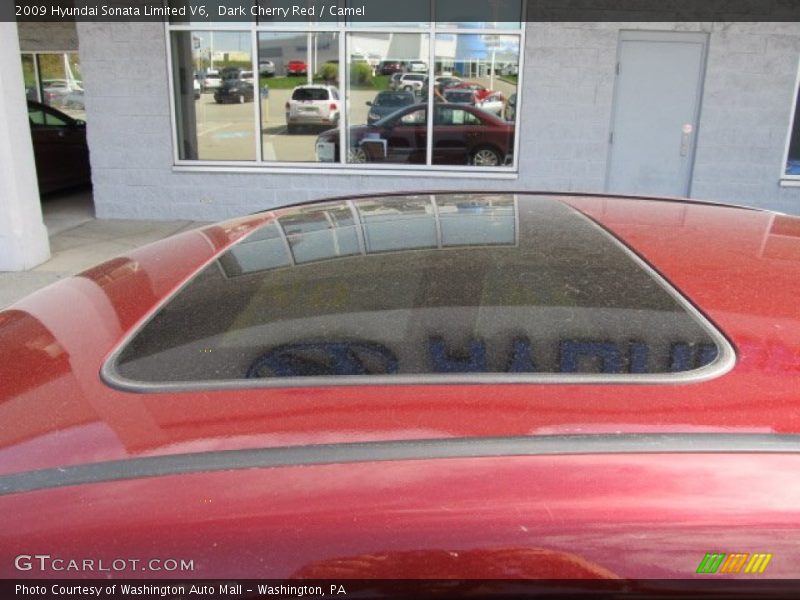 Dark Cherry Red / Camel 2009 Hyundai Sonata Limited V6