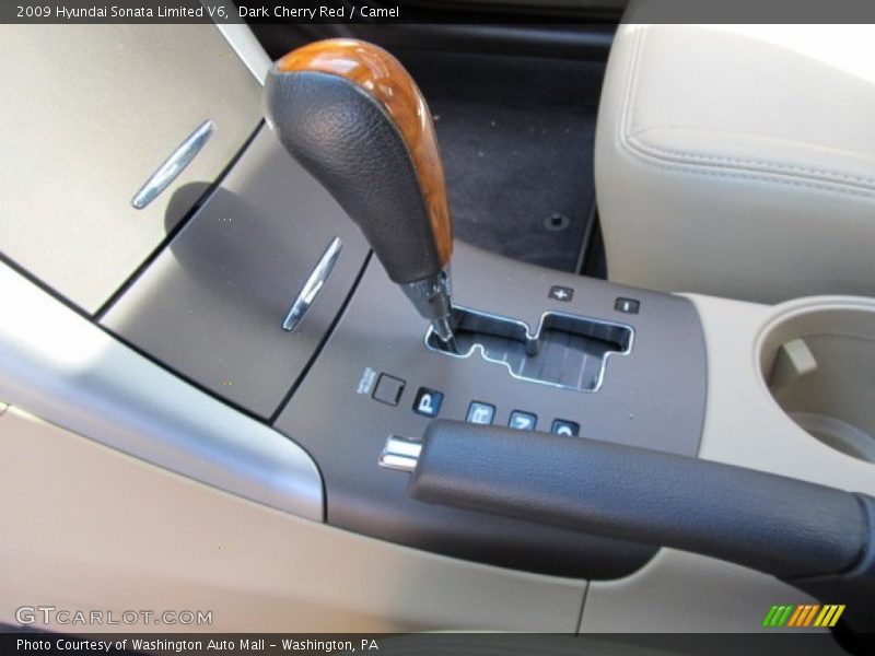Dark Cherry Red / Camel 2009 Hyundai Sonata Limited V6