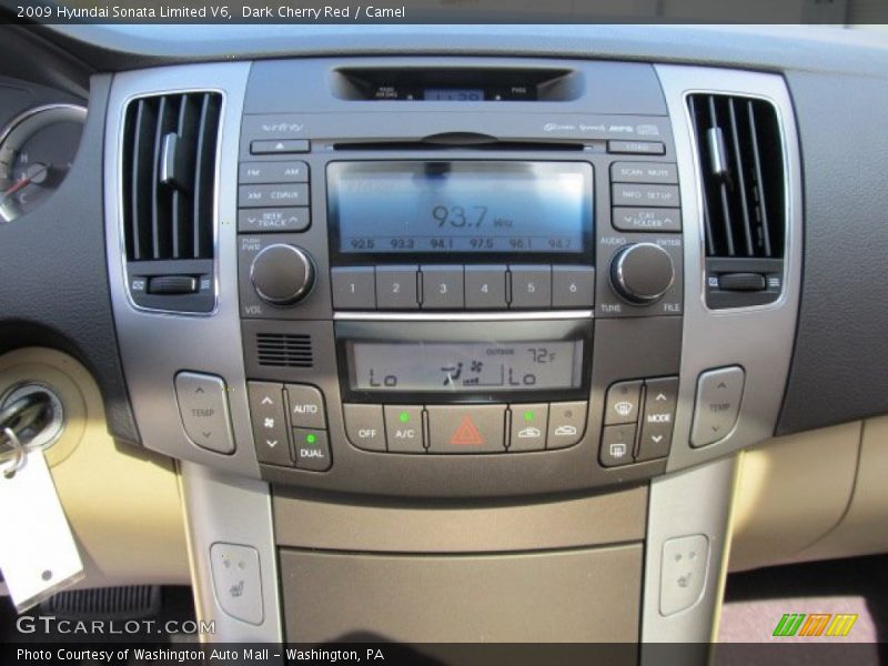 Dark Cherry Red / Camel 2009 Hyundai Sonata Limited V6
