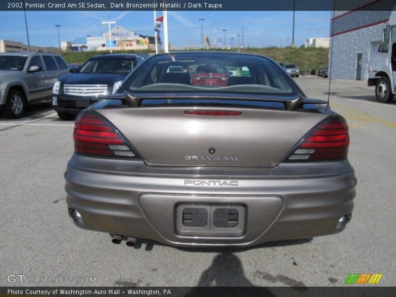Dark Bronzemist Metallic / Dark Taupe 2002 Pontiac Grand Am SE Sedan