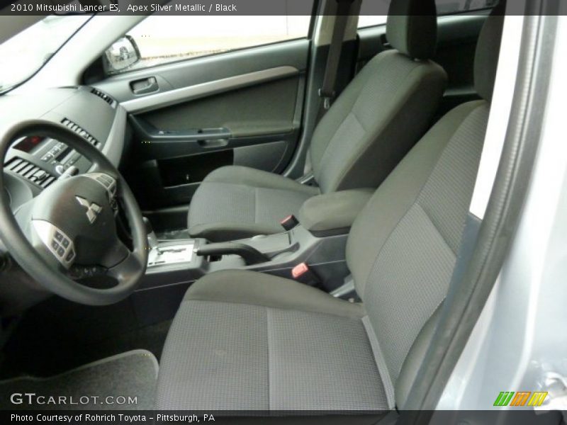 Apex Silver Metallic / Black 2010 Mitsubishi Lancer ES