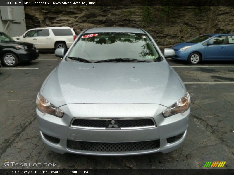 Apex Silver Metallic / Black 2010 Mitsubishi Lancer ES