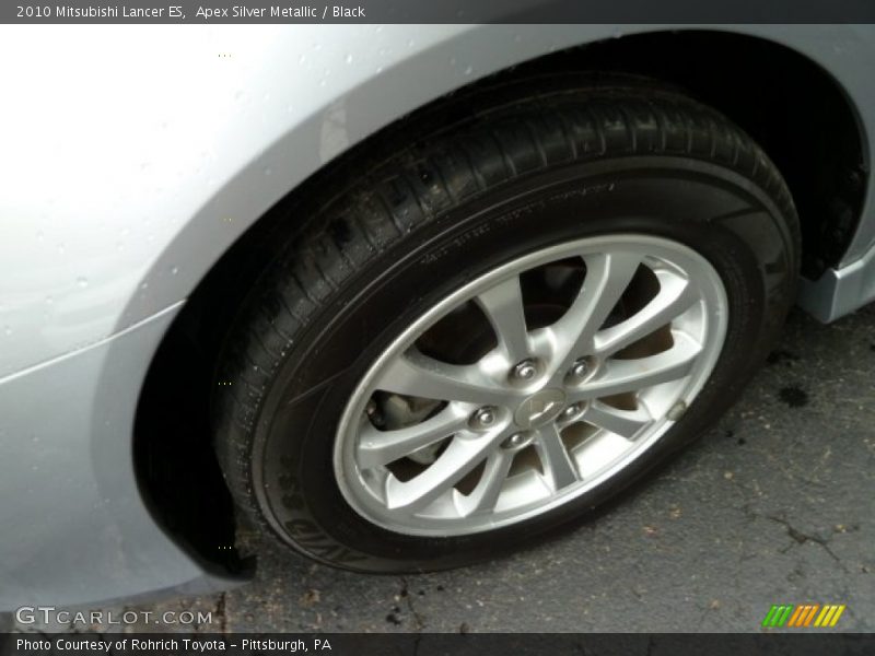 Apex Silver Metallic / Black 2010 Mitsubishi Lancer ES