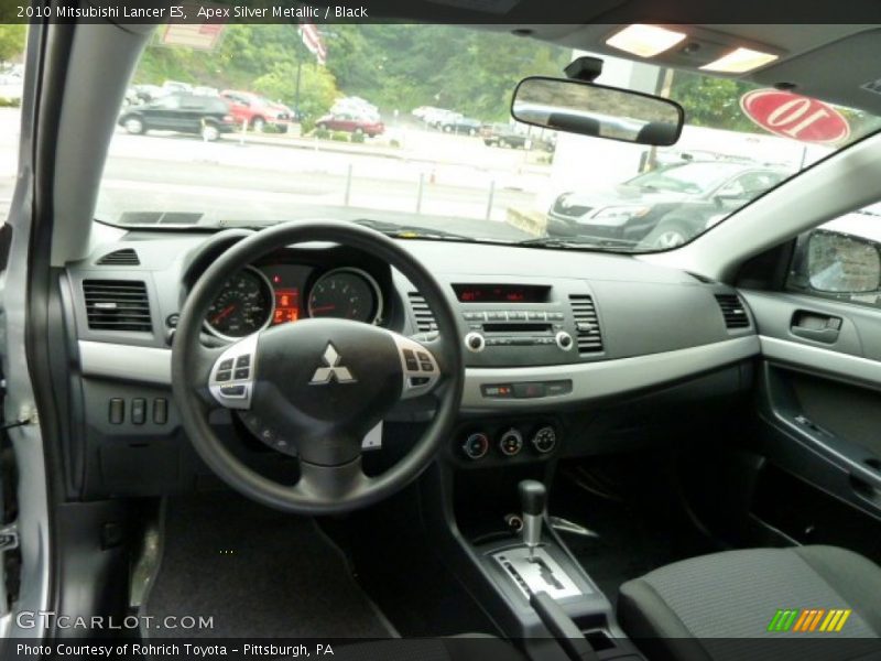 Apex Silver Metallic / Black 2010 Mitsubishi Lancer ES