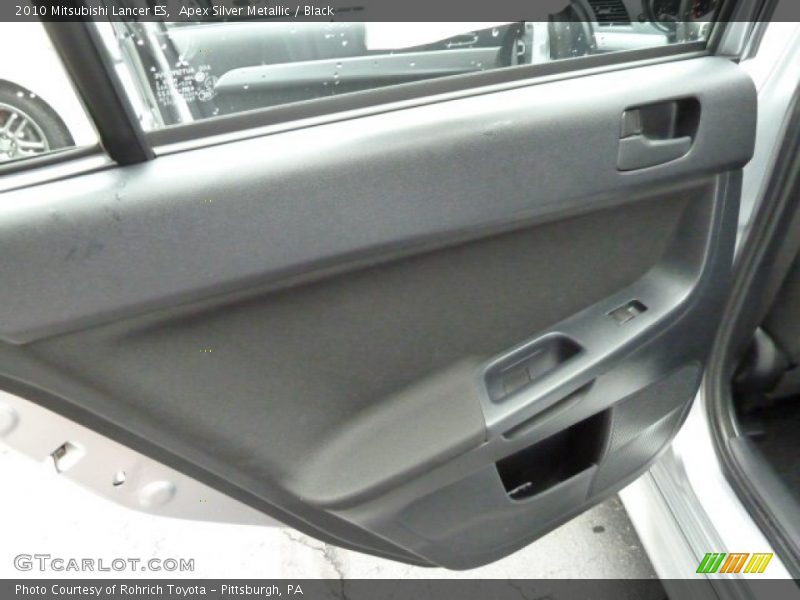Apex Silver Metallic / Black 2010 Mitsubishi Lancer ES