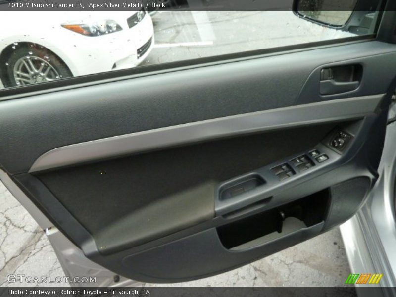 Apex Silver Metallic / Black 2010 Mitsubishi Lancer ES