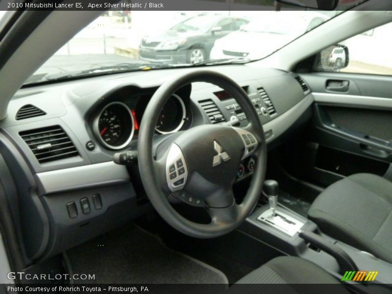Apex Silver Metallic / Black 2010 Mitsubishi Lancer ES