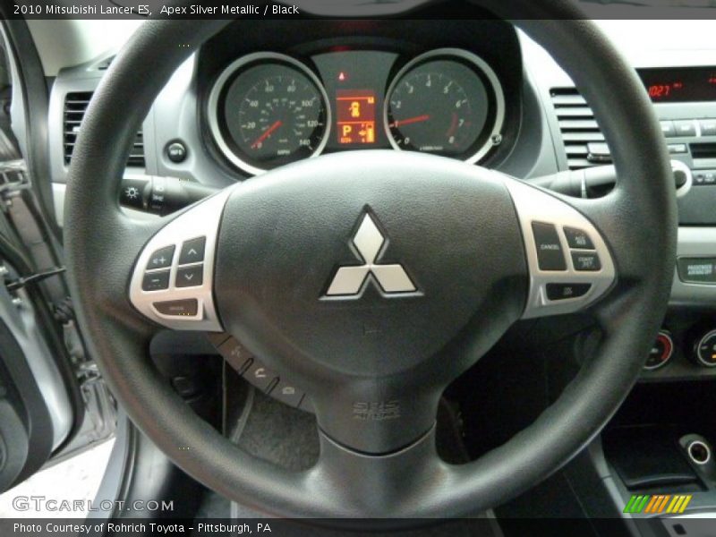 Apex Silver Metallic / Black 2010 Mitsubishi Lancer ES