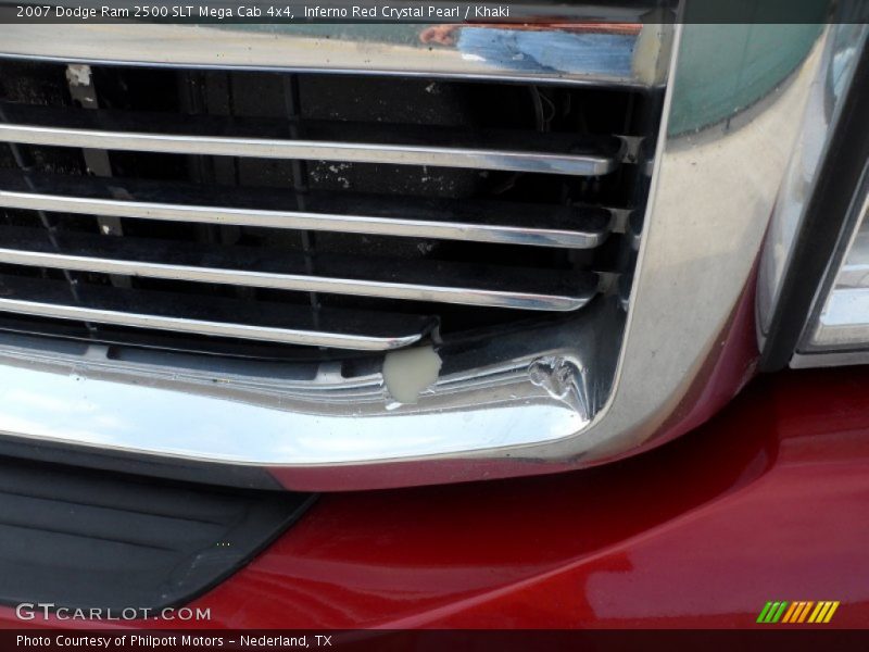 Inferno Red Crystal Pearl / Khaki 2007 Dodge Ram 2500 SLT Mega Cab 4x4