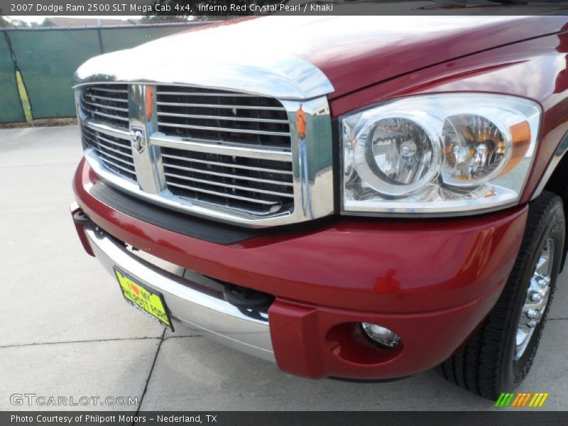 Inferno Red Crystal Pearl / Khaki 2007 Dodge Ram 2500 SLT Mega Cab 4x4