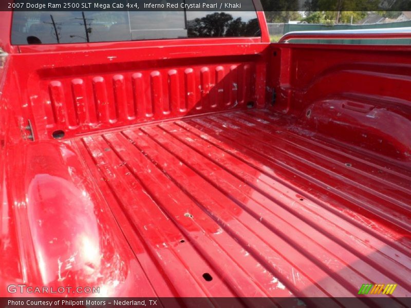 Inferno Red Crystal Pearl / Khaki 2007 Dodge Ram 2500 SLT Mega Cab 4x4