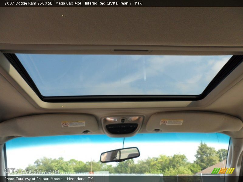 Inferno Red Crystal Pearl / Khaki 2007 Dodge Ram 2500 SLT Mega Cab 4x4