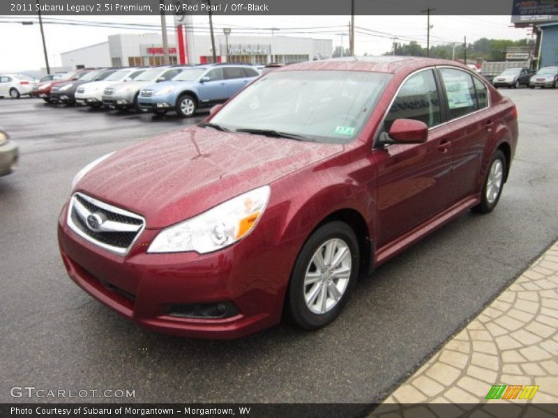 Ruby Red Pearl / Off-Black 2011 Subaru Legacy 2.5i Premium