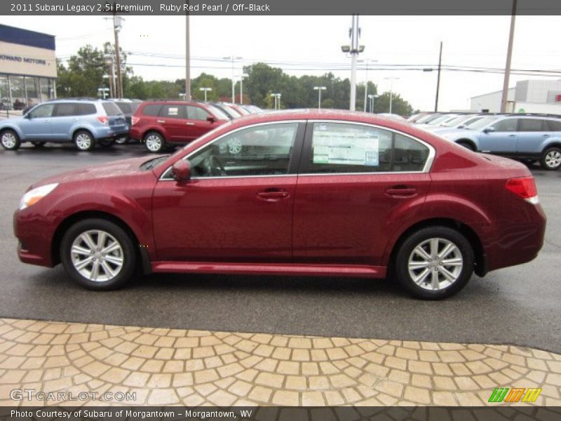 Ruby Red Pearl / Off-Black 2011 Subaru Legacy 2.5i Premium
