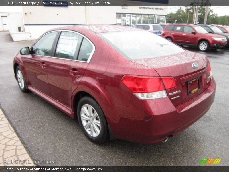 Ruby Red Pearl / Off-Black 2011 Subaru Legacy 2.5i Premium