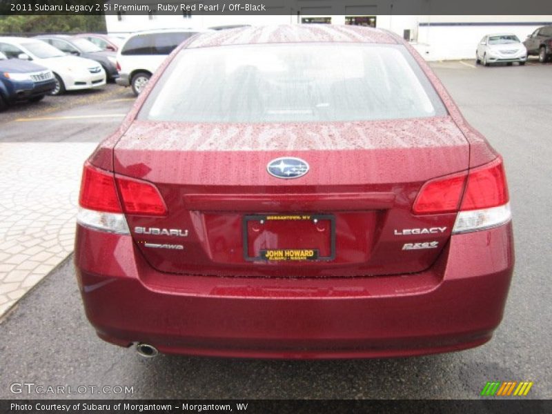 Ruby Red Pearl / Off-Black 2011 Subaru Legacy 2.5i Premium
