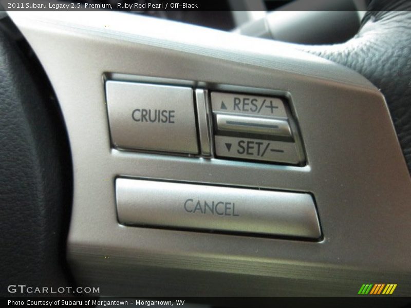 Ruby Red Pearl / Off-Black 2011 Subaru Legacy 2.5i Premium