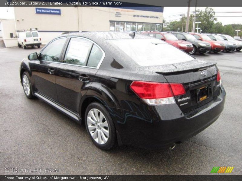 Crystal Black Silica / Warm Ivory 2012 Subaru Legacy 2.5i Limited