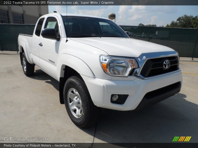 Super White / Graphite 2012 Toyota Tacoma V6 SR5 Prerunner Access cab