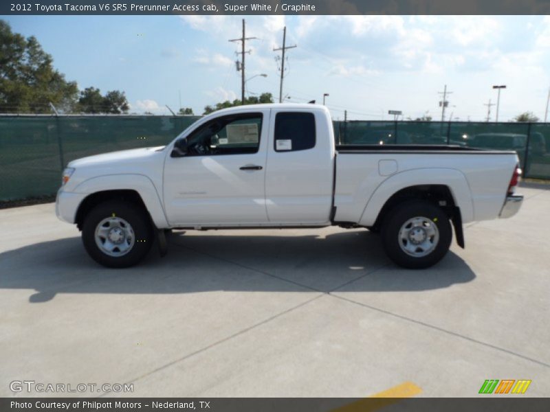 Super White / Graphite 2012 Toyota Tacoma V6 SR5 Prerunner Access cab