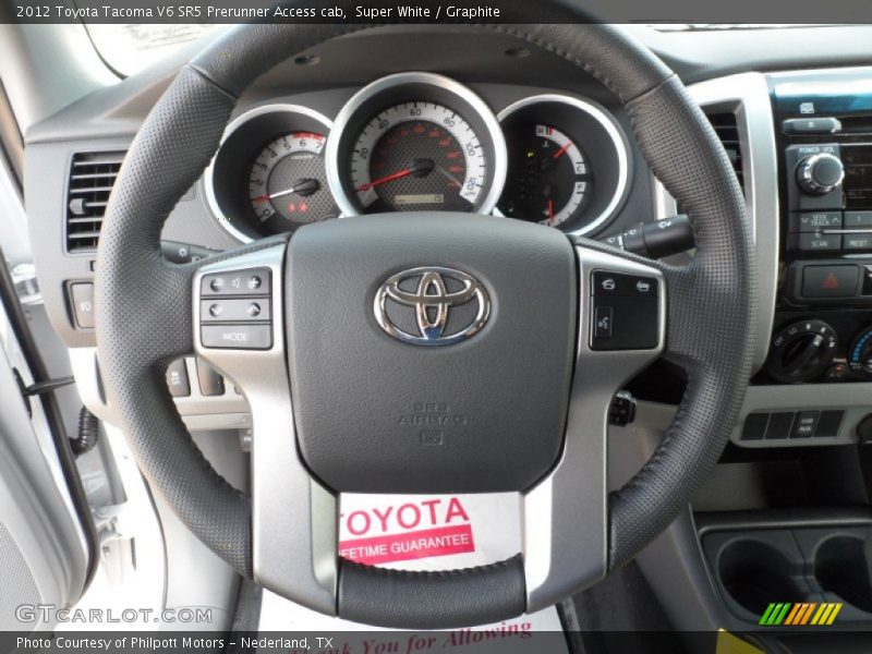 Super White / Graphite 2012 Toyota Tacoma V6 SR5 Prerunner Access cab