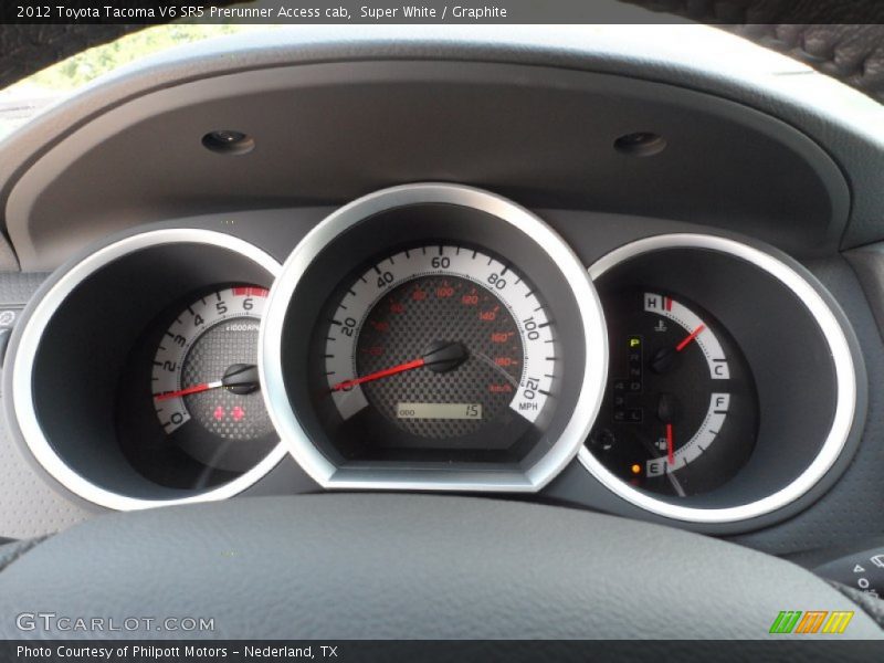 Super White / Graphite 2012 Toyota Tacoma V6 SR5 Prerunner Access cab