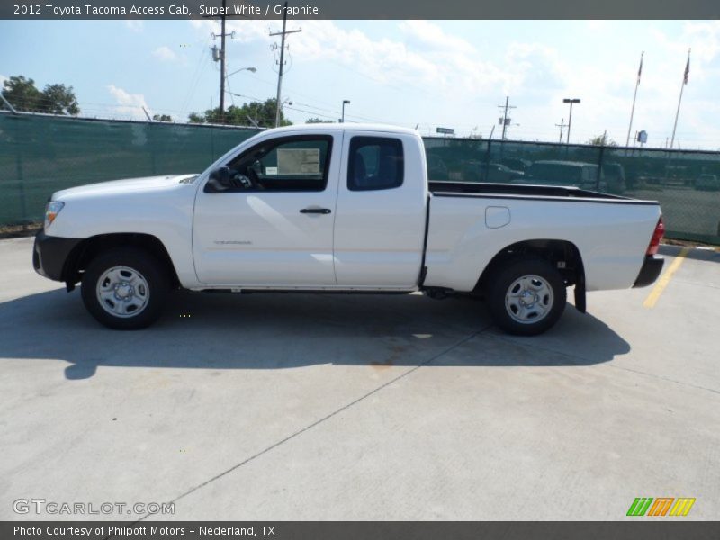 Super White / Graphite 2012 Toyota Tacoma Access Cab