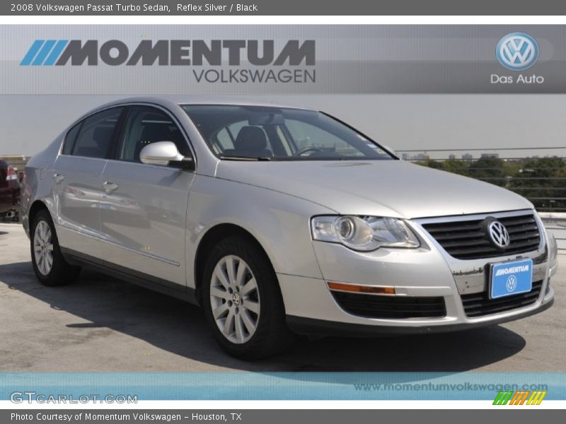 Reflex Silver / Black 2008 Volkswagen Passat Turbo Sedan