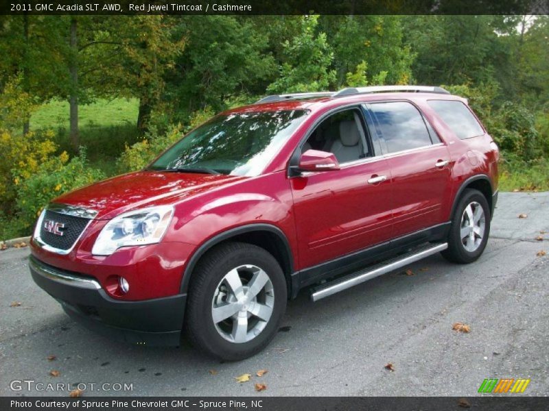 Red Jewel Tintcoat / Cashmere 2011 GMC Acadia SLT AWD