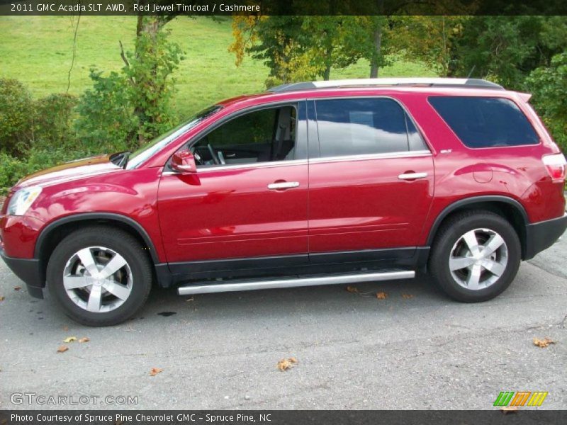 Red Jewel Tintcoat / Cashmere 2011 GMC Acadia SLT AWD