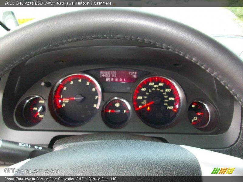 Red Jewel Tintcoat / Cashmere 2011 GMC Acadia SLT AWD
