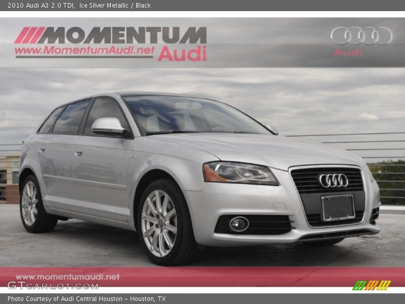 Ice Silver Metallic / Black 2010 Audi A3 2.0 TDI