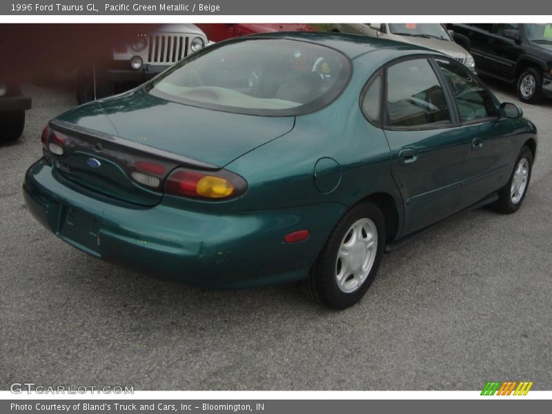 Pacific Green Metallic / Beige 1996 Ford Taurus GL