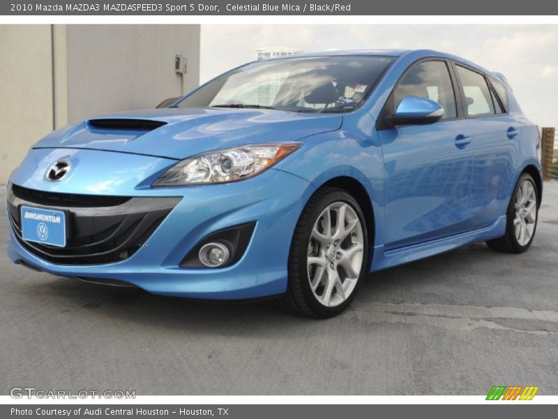 Celestial Blue Mica / Black/Red 2010 Mazda MAZDA3 MAZDASPEED3 Sport 5 Door
