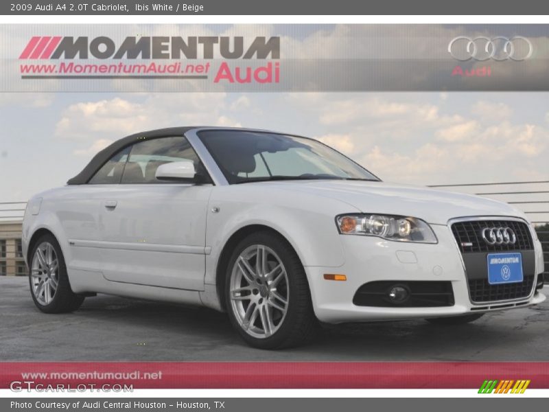 Ibis White / Beige 2009 Audi A4 2.0T Cabriolet