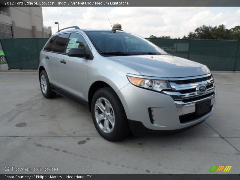 Ingot Silver Metallic / Medium Light Stone 2012 Ford Edge SE EcoBoost