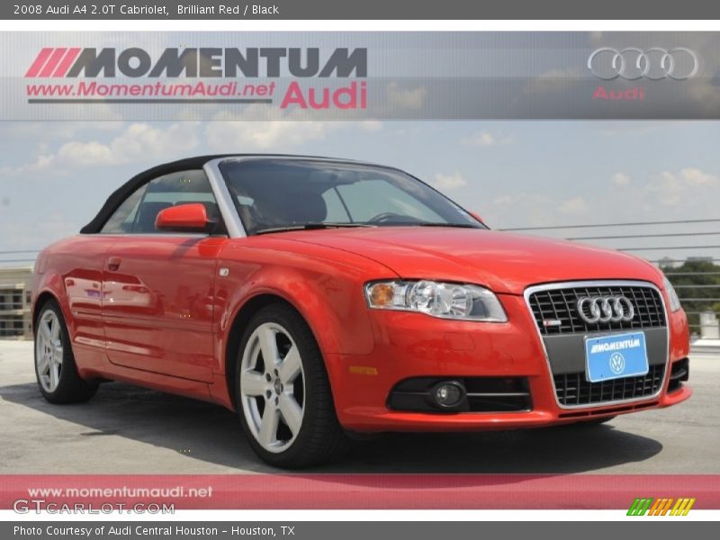 Brilliant Red / Black 2008 Audi A4 2.0T Cabriolet