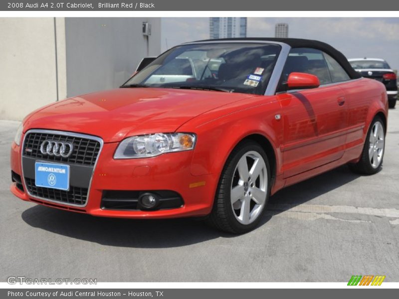Brilliant Red / Black 2008 Audi A4 2.0T Cabriolet