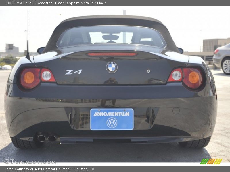 Black Sapphire Metallic / Black 2003 BMW Z4 2.5i Roadster