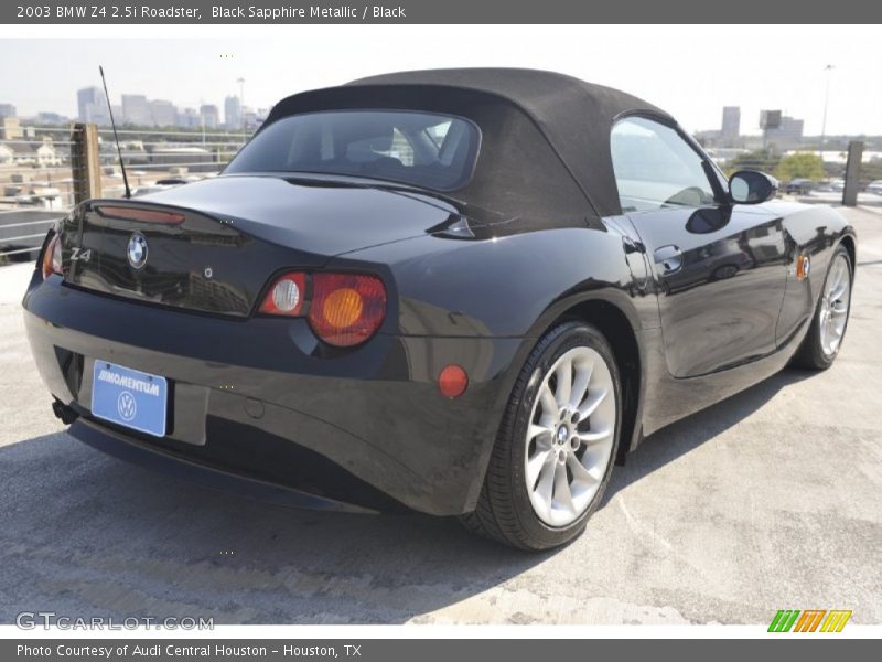 Black Sapphire Metallic / Black 2003 BMW Z4 2.5i Roadster