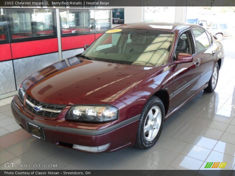 Berry Red Metallic / Neutral Beige 2003 Chevrolet Impala LS
